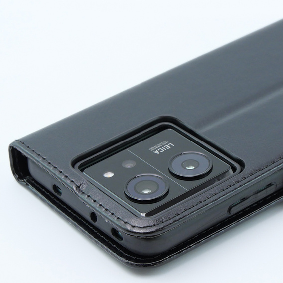 Flip case for Xiaomi 13T / 13T Pro, Crazy Horse Wallet, black