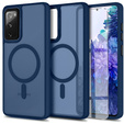 Case for Samsung Galaxy S20 FE, for MagSafe, ERBORD Matt Case, dark blue + Screen Glass