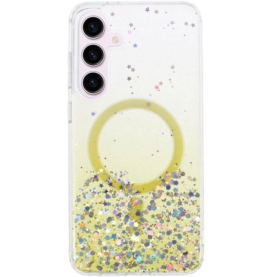 Case for Samsung Galaxy S24, Glittery, for MagSafe, yellow