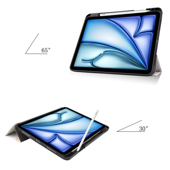 Case for Apple iPad Air 11" 6 gen. 2024 (A2902, Smartcase, girl