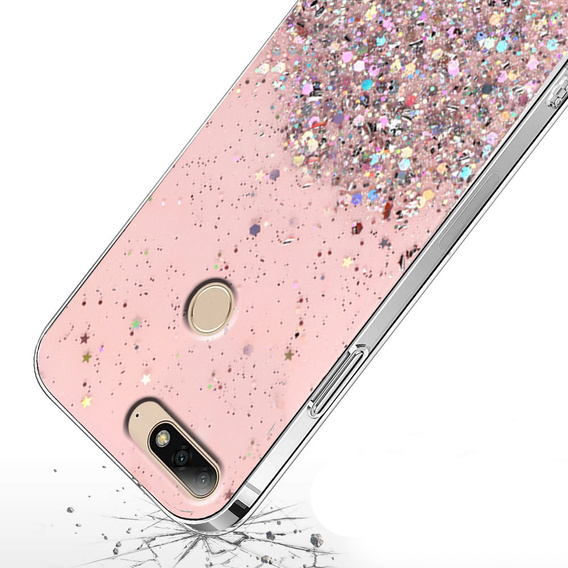 Case for Huawei Y7 2018/Enjoy 8, Glittery, pink