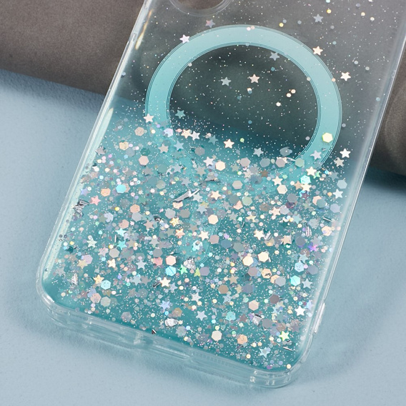 Case for Samsung Galaxy S24+ Plus, Glittery, for MagSafe, green