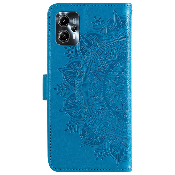 Flip case for Motorola Moto G13 / G23, Mandala Flower, blue