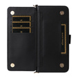 Crossbody Leather Wallet flip case for Oppo Reno 13 Pro 5G, black