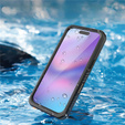 Redpepper case for iPhone 17 Pro, IP68 waterproof, for MagSafe, transparent with black sides