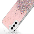Case for Samsung Galaxy S22 5G, Glittery, pink