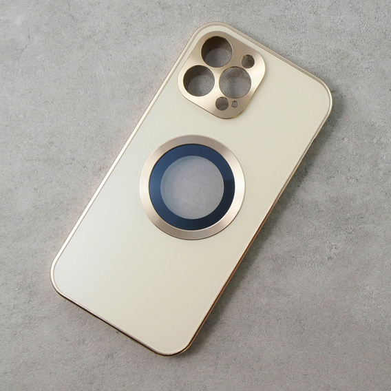 Case for iPhone 13 Pro Max, Dual Glass, for Magsafe, gold