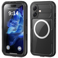 IP68 Waterproof Case for iPhone 16, SHELLBOX MagSafe, black
