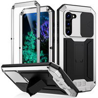 Armored case for Samsung Galaxy S23 Plus, R-JUST CamShield Slide, silver