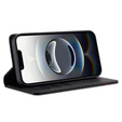 Flap case for iPhone 16e, Carbon LC.IMEEKE, black