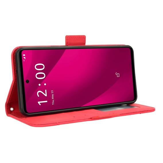 Flip case for T Phone 2 Pro 5G, Card Slot, red