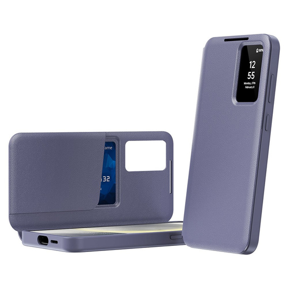 Flip case for Samsung Galaxy S23, Smart View Wallet, purple
