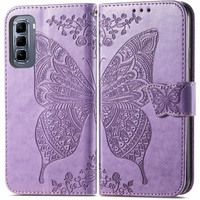 Flip case for Infinix Hot 50 Pro+ 4G, Butterfly, purple