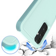 Armored case for Samsung Galaxy A25, Dual-Layer, mint + 9H Glass