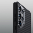 BENKS Kevlar Case for Samsung Galaxy S25, for MagSafe, Carbon Fiber, black