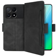 Flip case for Xiaomi Poco F6 Pro, Card Slot, black