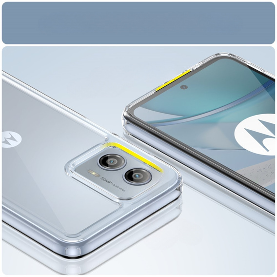Case for Motorola Moto G53 5G, Fusion Hybrid, transparent