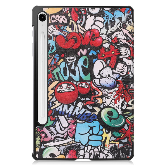Case for Samsung Galaxy Tab S10 Lite / S10 FE / S9 FE, with flap, graffiti
