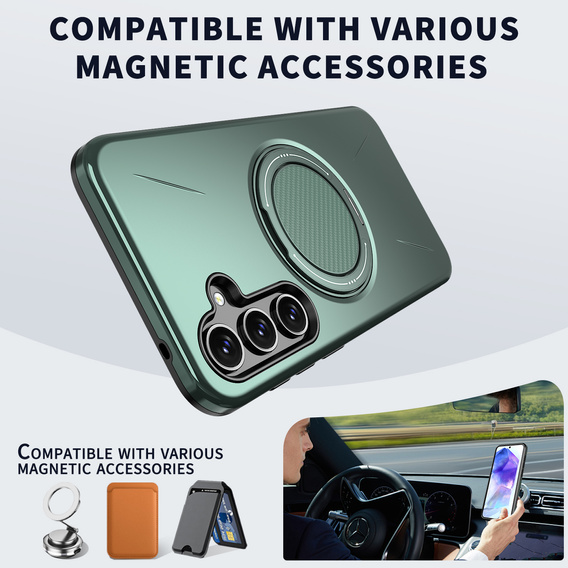 MagSafe case with stand for Samsung Galaxy A57 5G, green