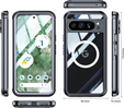 Case for Google Pixel 9 Pro XL, Shockproof, with glass, for MagSafe, black