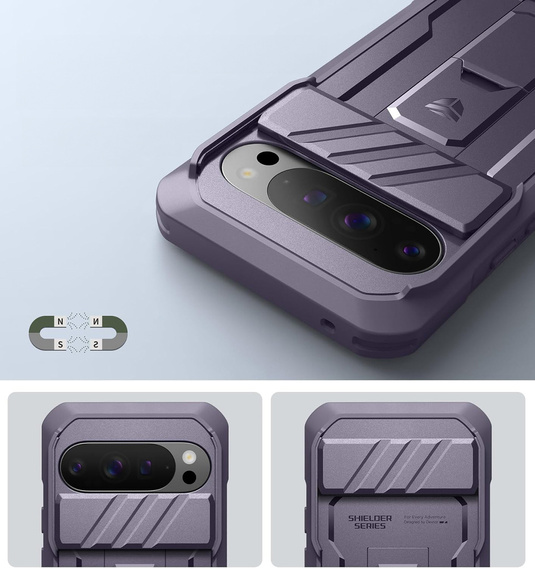 Armoured Dexnor case with camera aperture and stand for Google Pixel 10 / Pixel 10 Pro