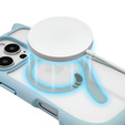 Case for iPhone 16 Pro Max, for MagSafe, Cute Cat, blue + Screen Glass