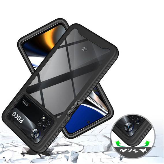 Case for Xiaomi Poco X4 Pro 5G, Shockproof, with film, blue