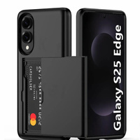 Case for Samsung Galaxy S25 Edge, Sliding Card Holder, black