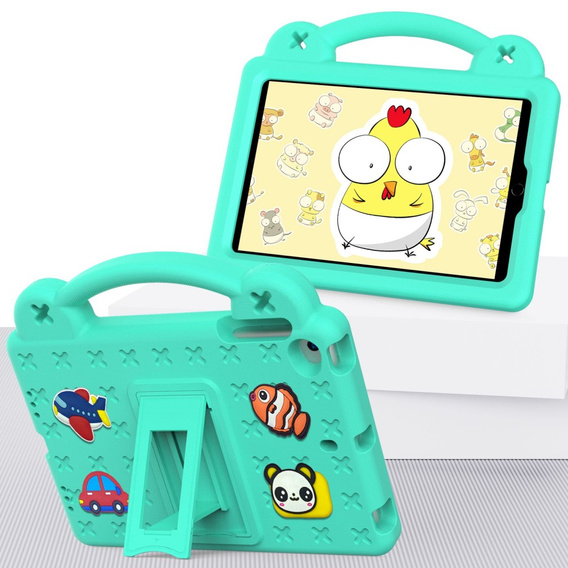 Children's case for iPad mini 7.9" 2019/2015/2014/2013/2012 (5/4/3/2/1 gen.), Cute Patterns, with stand, green