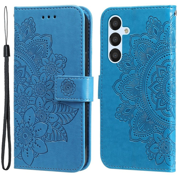 Flip case for Samsung Galaxy A54 5G, Mandala Flower, blue