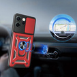 Armoured case for Oppo Reno 14F, with camera protection, with stand, red