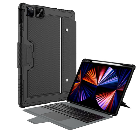 Keyboard case for iPad Pro 12.9” 2022/2021/2020 (6th/5th/4th gen.), NILLKIN Bumper Pen Slot, black