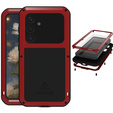 Love Mei Case for Samsung Galaxy S25+ Plus, armored with glass, red