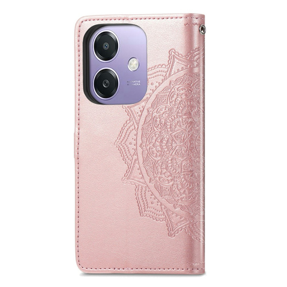 Flip case for Oppo A40 / Oppo A40m, Mandala, pink rose gold