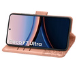 Flip case for Xiaomi Poco F7 Ultra, Butterfly, pink rose gold