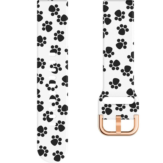 Silicone Strap for Samsung Galaxy Watch Active 20mm, Paw Print