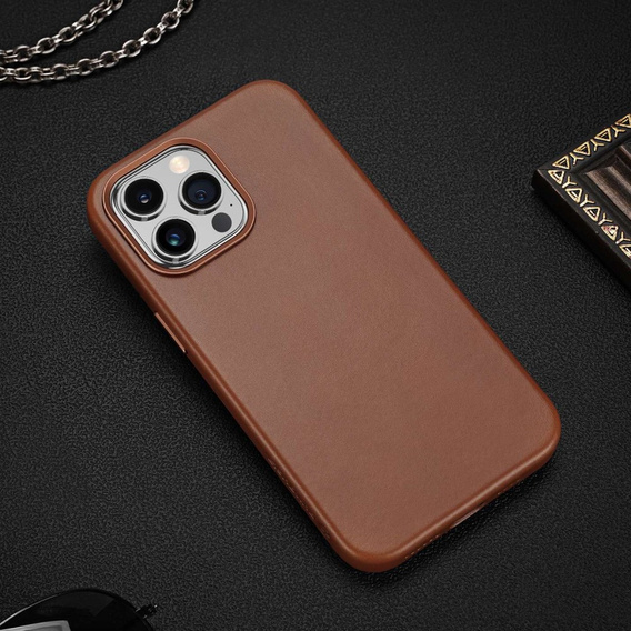 Case for iPhone 14 Pro, Dux Ducis Max Naples, brown
