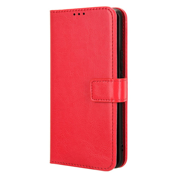 Flip case for Honor Magic 6 Lite 5G, Crazy Horse Wallet, red