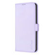 Flip case for Samsung Galaxy A15, BINFEN Wallet, purple + 9H glass