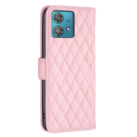 Flip case for Motorola Edge 40 Neo, Wallet, BINFEN COLOR, pink