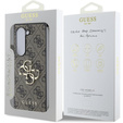 GUESS Case for Samsung Galaxy Z Fold6, 4G Big Metal Logo, brown