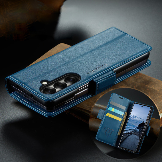 CASEME Litchi Wallet flip case for Samsung Galaxy Z Fold7 5G