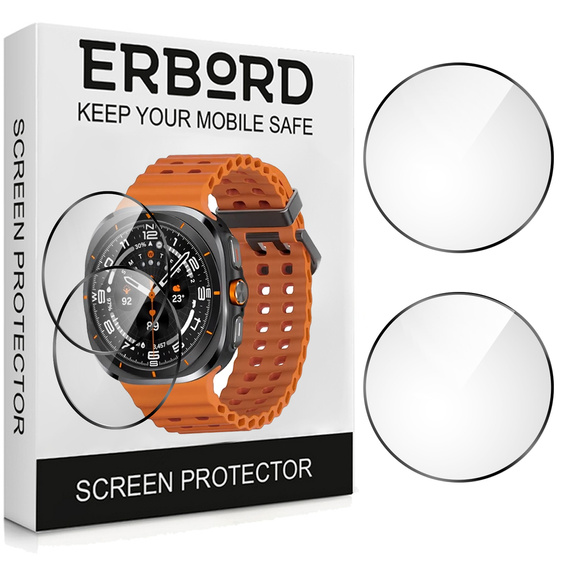 2x ERBORD Hybrid Glass for Samsung Galaxy Watch Ultra 47mm (2025 / 2024)
