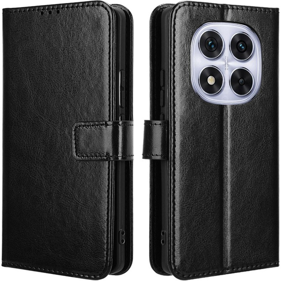 Flip case for Xiaomi Redmi Note 14 Pro+, Crazy Horse Wallet, black