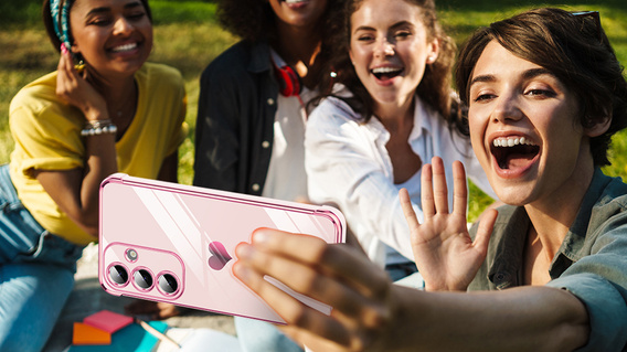 Case for Samsung Galaxy S25 FE, Electro heart, pink rose gold