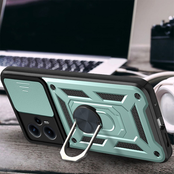 Case for Xiaomi Poco F5, CamShield Slide, green