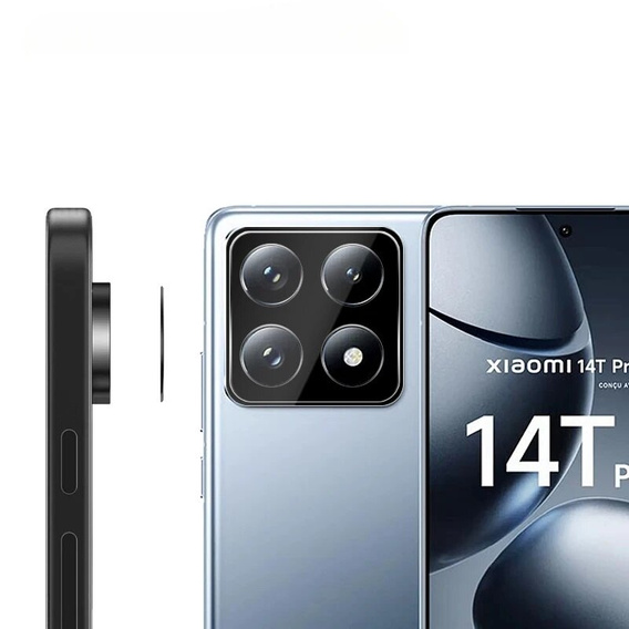 Tempered Camera Glass for Xiaomi 14T Pro, black