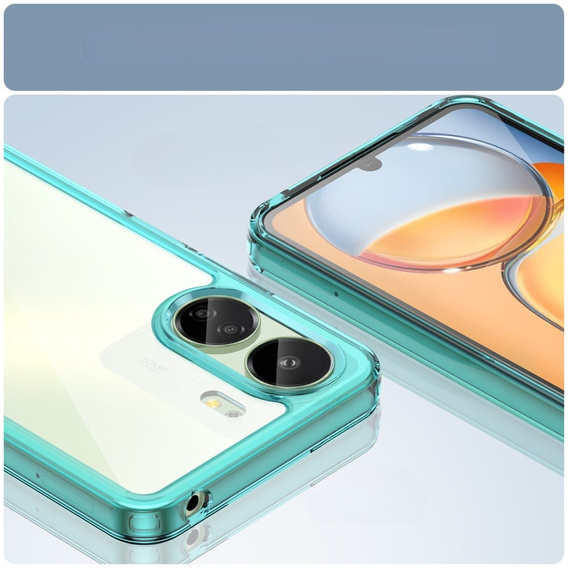 Case for Xiaomi Redmi 13C / Poco C65, Fusion Hybrid, transparent / blue