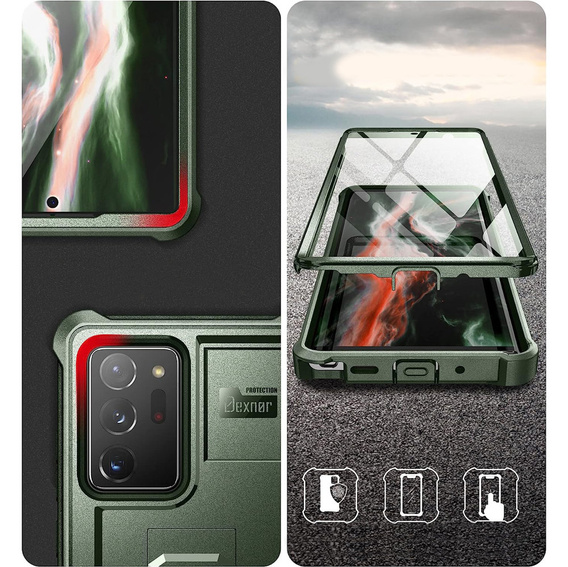 Armored case for Samsung Galaxy Note 20 Ultra, Dexnor Full Body, green