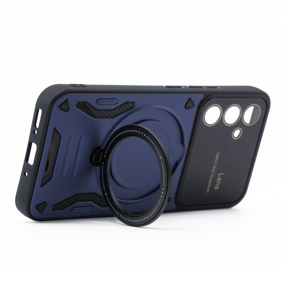 BENKS Kevlar Case for Samsung Galaxy A54 5G, for MagSafe, Carbon Fiber, blue